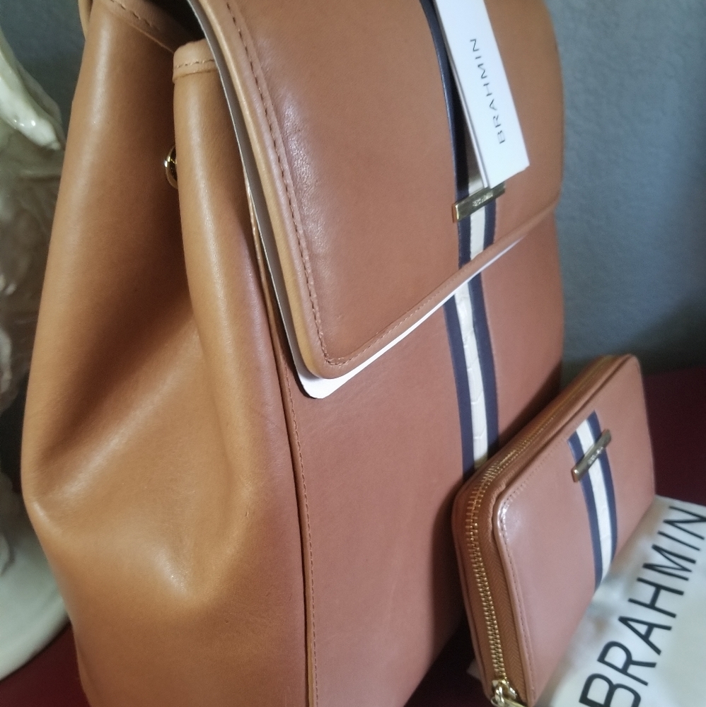 Brahmin Tan Meri Sadie & Suri Set NWT - Picture 5 of 15